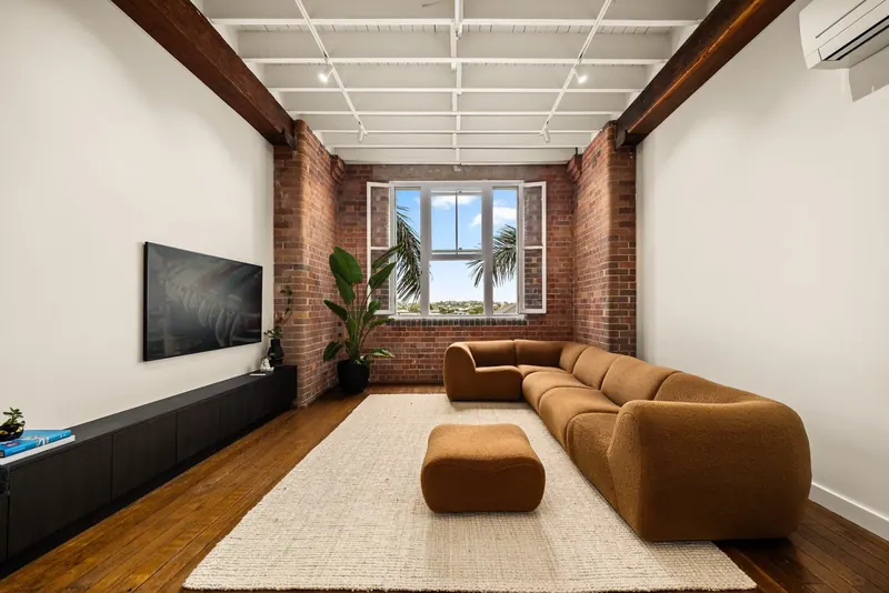 Interior living space with freshly painted walls and ceiling