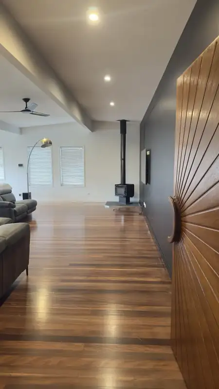 Timber sunburst door