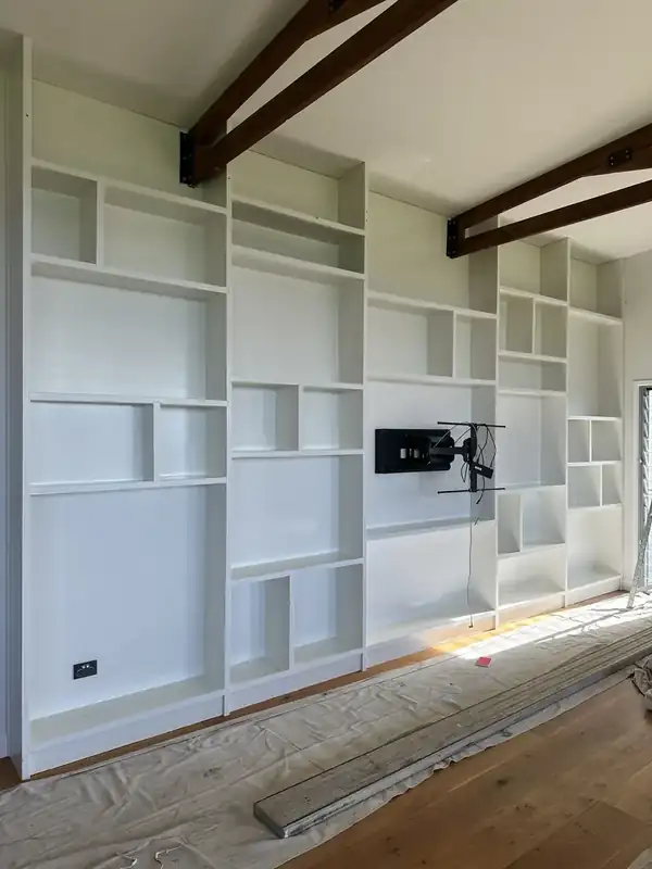 Built-in shelving