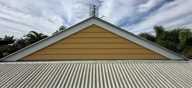Gable repair and repaint, after
