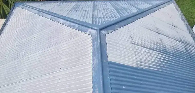 Metal roof respray, before